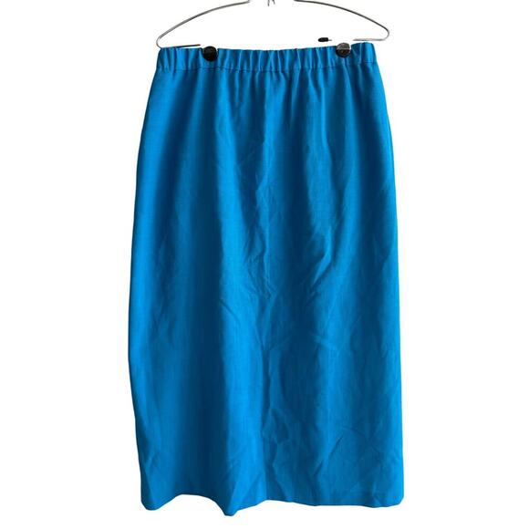 Lucia Women’s Vintage Teal A Line Midi Skirt with Pockets size 12 - Picture 6 of 10